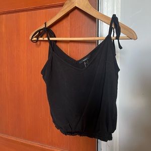 black ties strap top